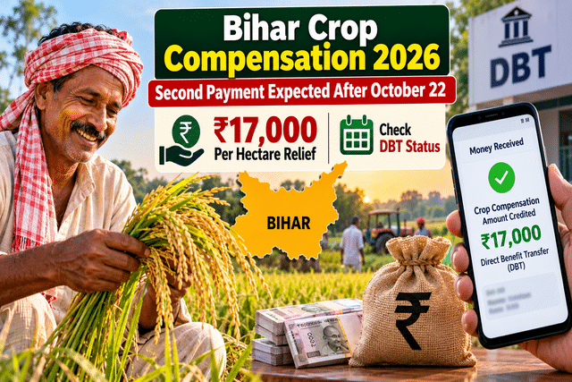 Bihar Crop Compensation 2026: Second Payment Expected After October 22 ...