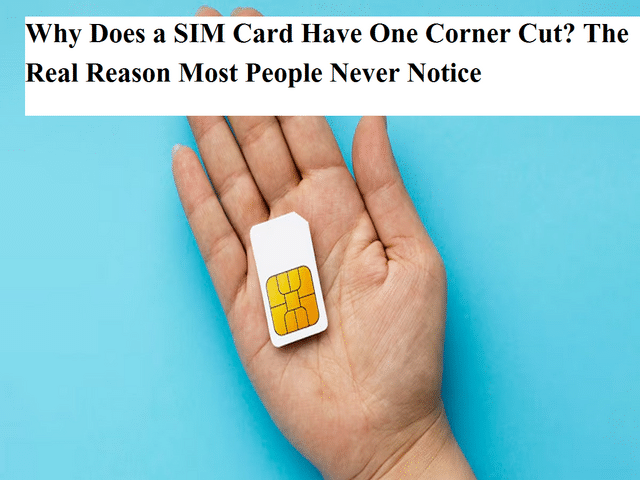 Why Does a SIM Card Have One Corner Cut? The Real Reason Most People ...
