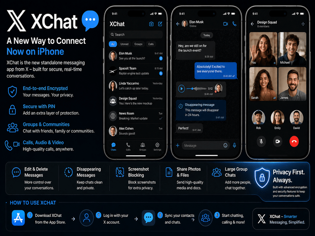 XChat Debuts on iPhone: X Launches Standalone Messaging App with Calls ...