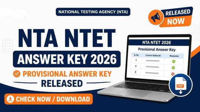 NTA Releases NTET Answer Key 2026 for Candidates