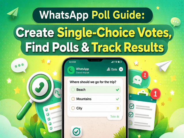 WhatsApp Poll Guide: Create Single-Choice Votes, Find Polls in Chats ...