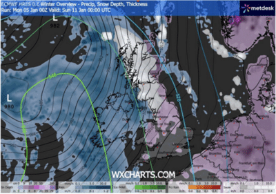 UK weather maps show second 12-hour snow blast to blitz 26 counties ...
