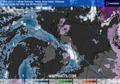 Snow forecast maps show 17 UK cities buried as 38 inch blizzard hits ...