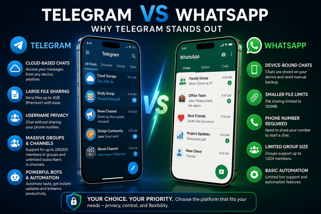 Telegram vs WhatsApp: Key Features That Make Telegram Stand Out From ...