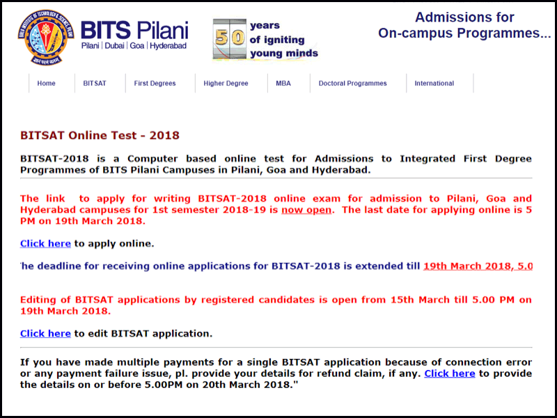 Bitsat Application Form 2017 Pdf, Bitsat 2018 Registration Ends Today Apply At Bitsadmission Com, Bitsat Application Form 2017 Pdf
