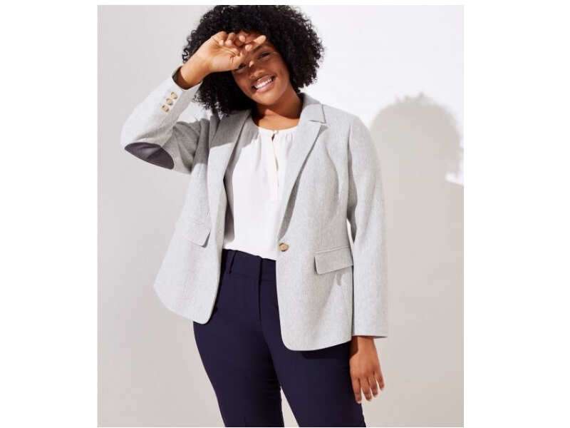 Loft herringbone modern on sale blazer