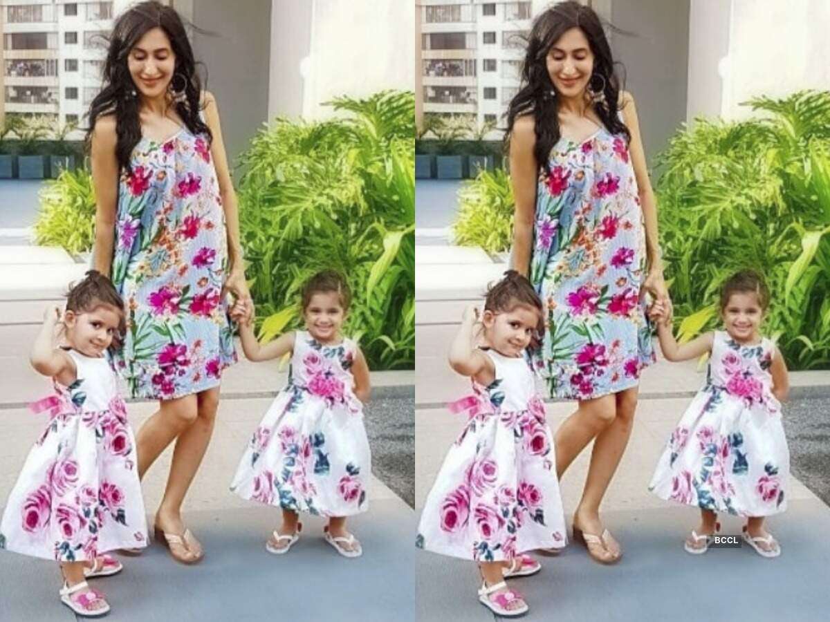 Karanvir Bohra S Twin Baby Girls And Wife Teejay Twinning In Frocks Is Too Cute