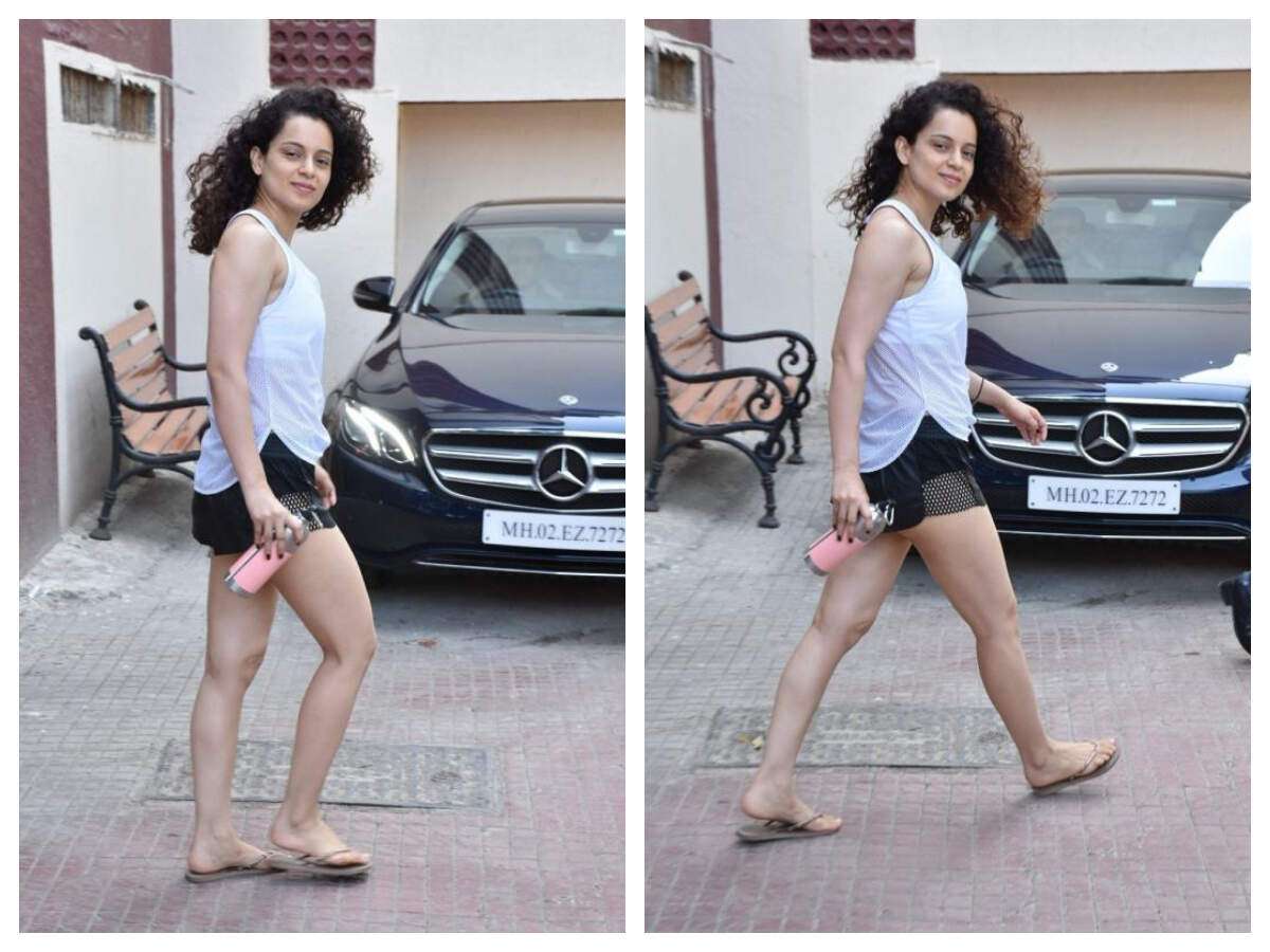 Photos Kangana Ranaut Sweats It Out In The Gym As She Preps Up For Panga kangana ranaut sweats it out in the gym