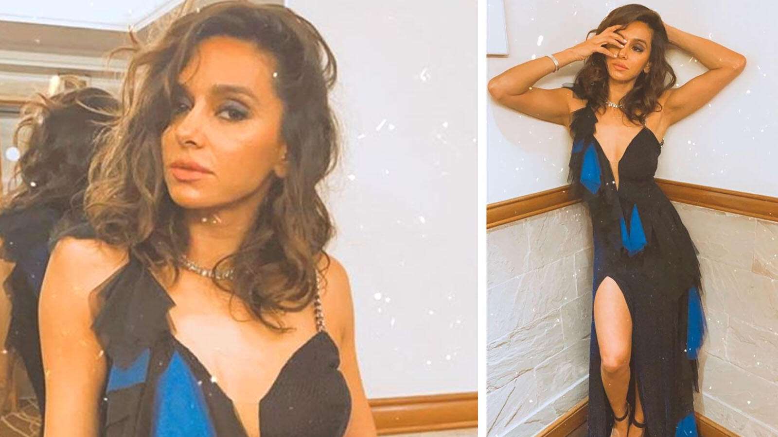 Shibani Dandekar Flaunts Her Toned Legs In A Shimmery Number With