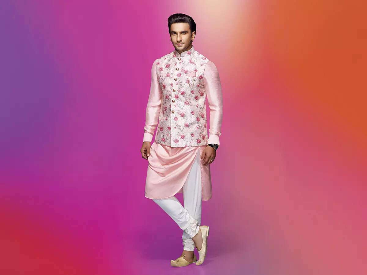 Ranveer Singh Printed Kurta Jacket Set